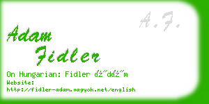 adam fidler business card